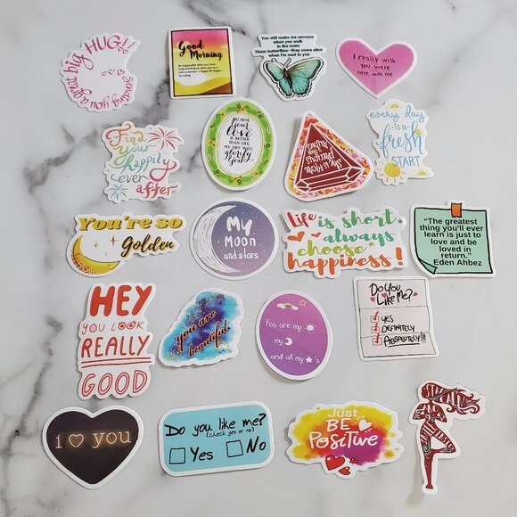 20 piece Motivational Sticker Bundle - Picture 1 of 7